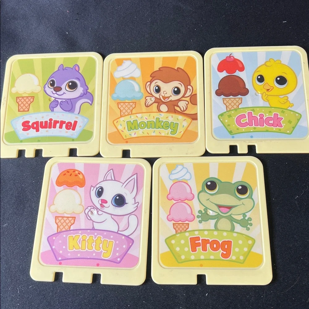 Leapfrog Scoop And Learn Ice Cream Cart Replacement Parts 2 Sided Cards Lot of 5
